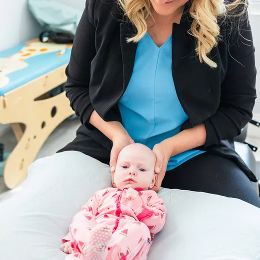 Gentle infant chiropractic care with Dr. Kincaid in Tomball