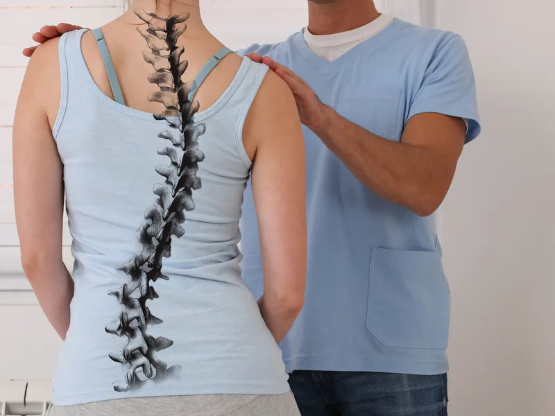 Bluebonnet Chiropractic treating scoliosis in Tomball